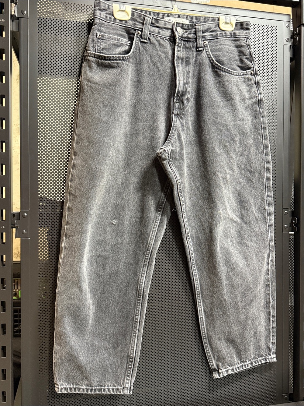 Zara Relaxed Fit Washed Black Jeans